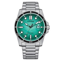 Citizen MEN'S Marine 1810 Stainless Steel Turquoise Dial Watch AW1816-89L