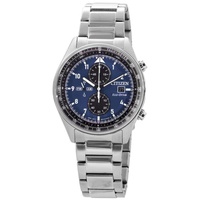 Citizen MEN'S Chronograph Stainless Steel Blue Dial Watch CA0770-81L
