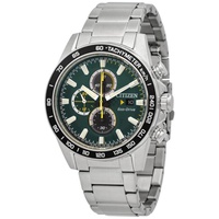 Citizen MEN'S Chronograph Stainless Steel Green Dial Watch CA0780-87X