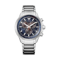 Citizen MEN'S Weekender Chronograph Super Titanium Blue Dial Watch AT2471-58L