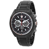 Citizen MEN'S Racer Chronograph Stainless Steel Black Dial Watch CA4567-82H