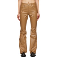 Citizens of Humanity Tan Lilah Leather Pants 232030F084001