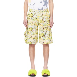 콜리나 스트라다 Collina Strada SSENSE Exclusive Yellow Puzzle Flower Shorts 241236M193000