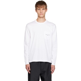 Comme des Garcons Homme White Printed Long Sleeve T-Shirt 232057M213004