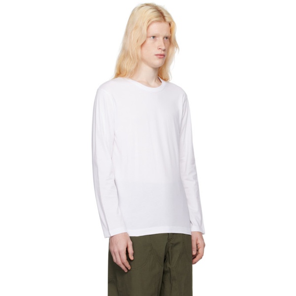  Comme des Garcons Shirt White Crewneck Long Sleeve T-Shirt 232270M213012