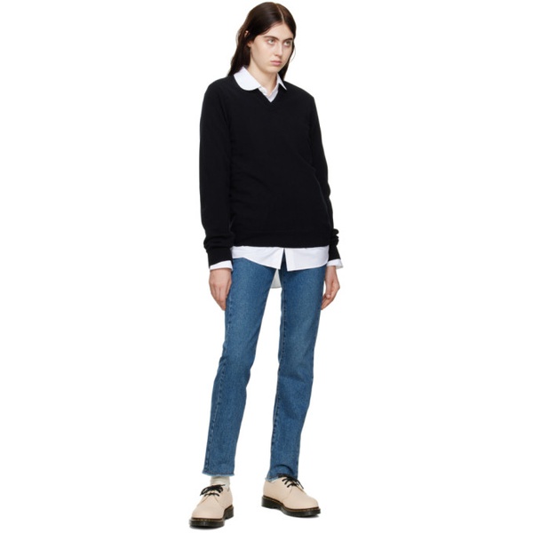  Comme des Garcons Shirt Black Lambswool Sweater 222270F100000
