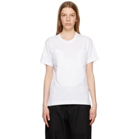 Comme des Garcons Shirt White Graphic T-Shirt 231270F110007