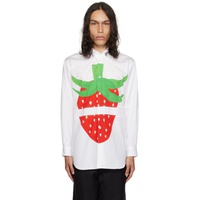 Comme des Garcons Shirt White Brett Westfall 에디트 Edition Strawberry Shirt 231270M192006