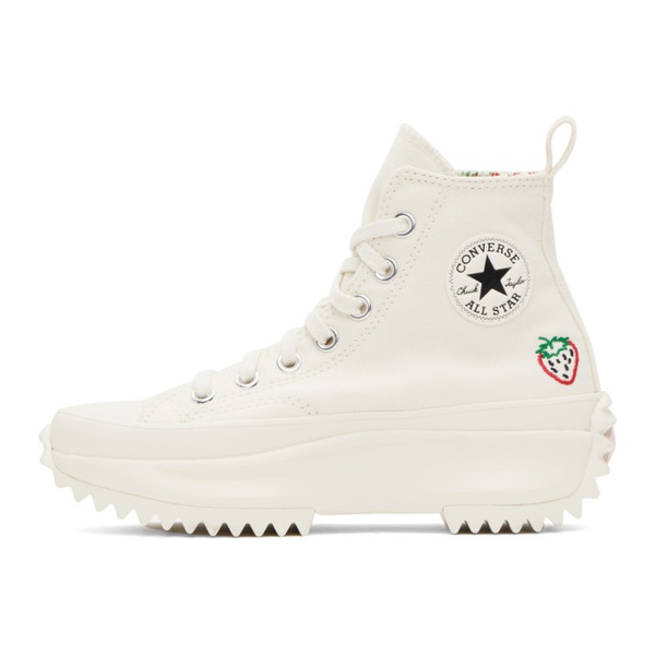  컨버스 Converse White Run Star Hike Sneakers 231799F127146