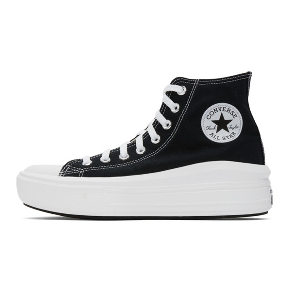  컨버스 Converse Black & White Chuck Taylor All Star Move High Sneakers 221799F127056