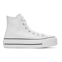컨버스 Converse White Chuck Taylor All Star Lift Hi Sneakers 221799F127047