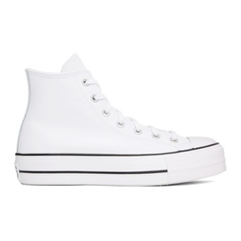 컨버스 Converse White Leather Chuck Taylor All Star Platform Sneakers 231799M236045