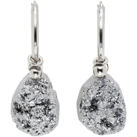 코페르니 Coperni Silver Meteorite Earrings 232325F022006