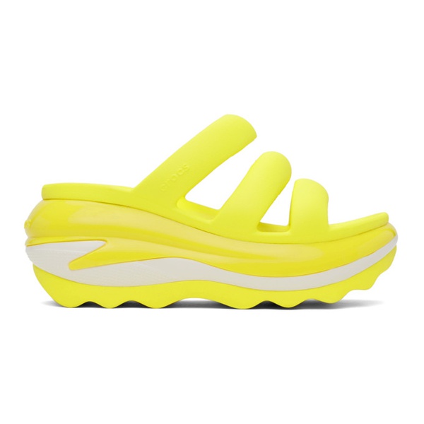 크록스 Crocs Yellow Mega Crush Triple Strap Sandals 242209F124002