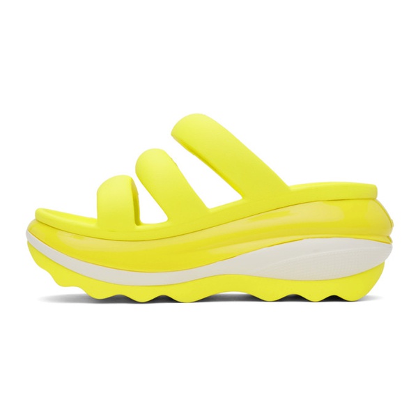 크록스 Crocs Yellow Mega Crush Triple Strap Sandals 242209F124002