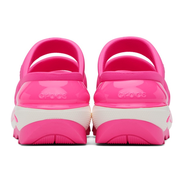 크록스 Crocs Pink Mega Crush Triple Strap Sandals 242209F124003