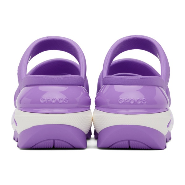 크록스 Crocs Purple Mega Crush Triple Strap Sandals 242209F124004