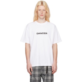 DANCER White Simple T-Shirt 241898M213010