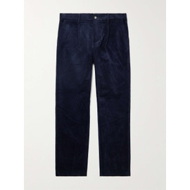 DE BONNE FACTURE Pleated Straight-Leg Cotton-Corduroy Suit Trousers 1647597311020736