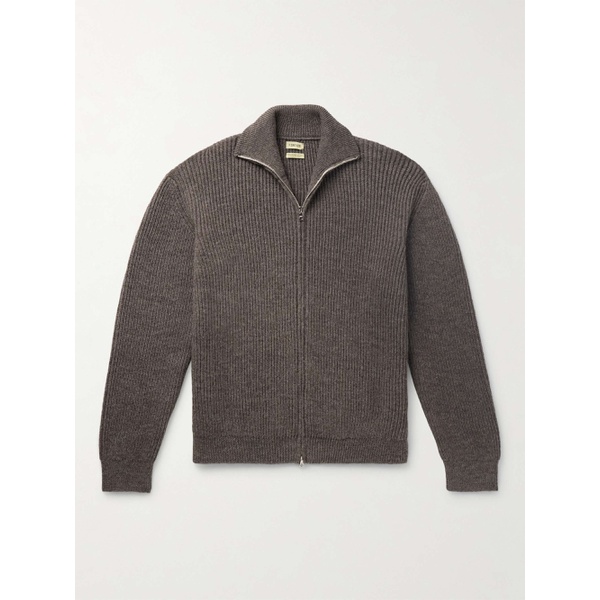  DE BONNE FACTURE Ribbed Wool and Alpaca-Blend Zip-Up Sweater 1647597311020773