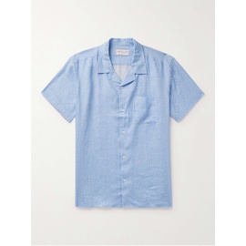 DEREK ROSE Milan 23 Camp-Collar Printed Linen Shirt 1647597328555882