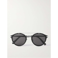 디올 DIOR EYEWEAR DiorBlackSuit RI Round-Frame Acetate and Silver-Tone Sunglasses 1647597324147490