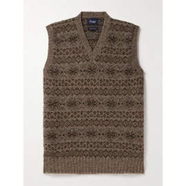DRAKE Fair Isle Wool Sweater Vest 1647597323019527