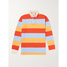 DRAKE Striped Cotton-Jersey Polo Shirt 1647597323019263