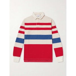 DRAKE Striped Cotton-Jersey Polo Shirt 1647597323019498