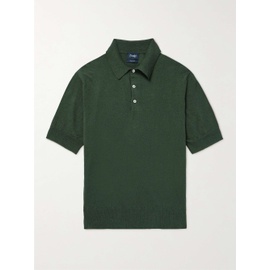 DRAKE Linen and Cotton-Blend Polo Shirt 1647597309963476