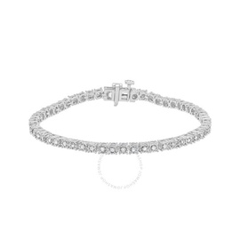 Diamond Muse 1/2 Carat Real Diamond Fashion Tennis Bracelet for Women in Sterling Silver KB27769-DWSC-S25