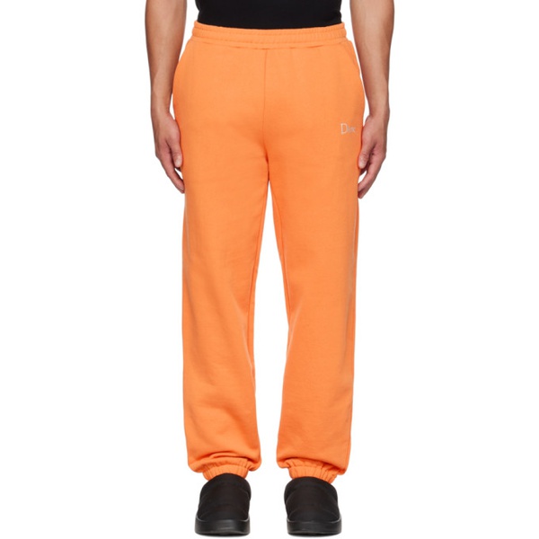  다임 Dime Orange Embroidered Sweatpants 232841M190001