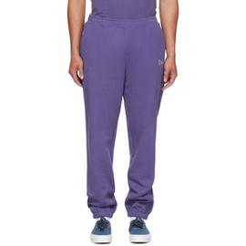 다임 Dime Purple Embroidered Sweatpants 232841M190003