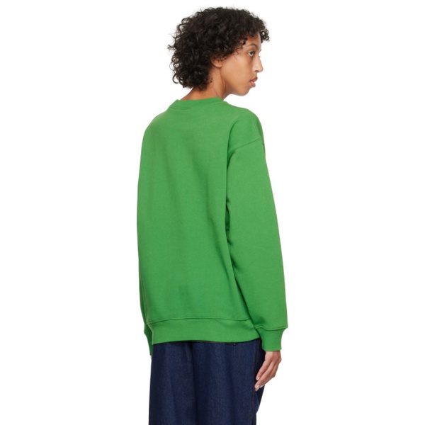  다임 Dime Green Embroidered Sweatshirt 232841F096005