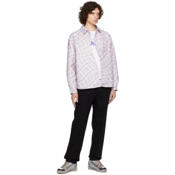  다임 Dime Purple Plaid Shirt 241841M192000