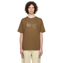 다임 Dime Brown Tangle T-Shirt 241841M213016