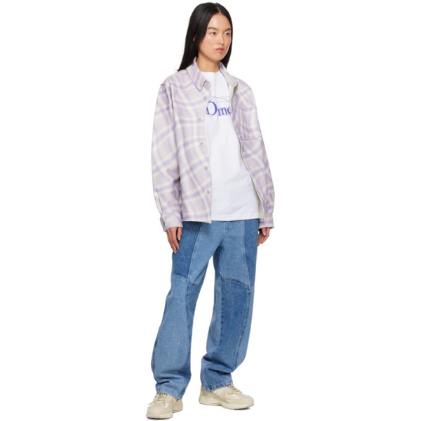  다임 Dime Purple Plaid Shirt 241841F109001