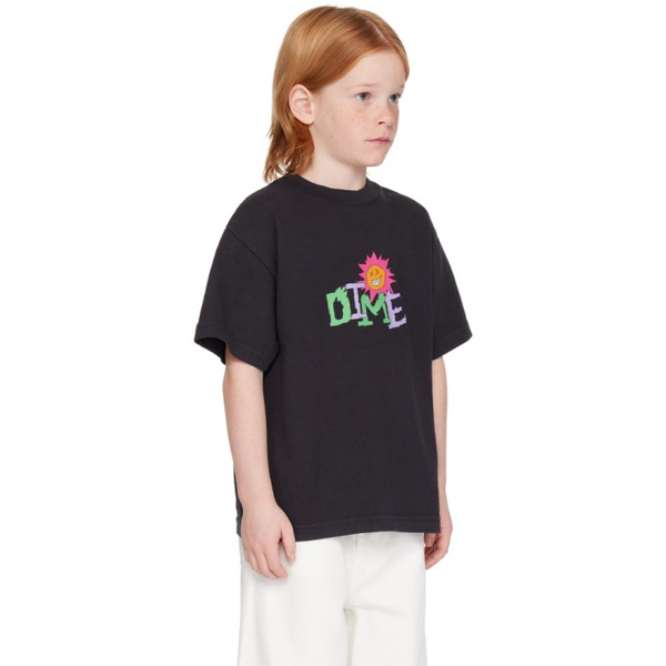  다임 Dime Kids Black Sunny T-Shirt 241841M703004