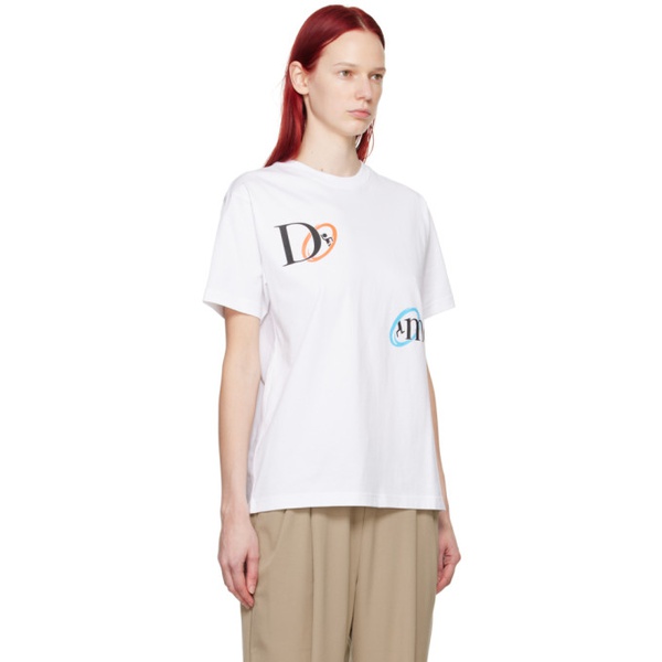  다임 Dime White Portal T-Shirt 241841F110019