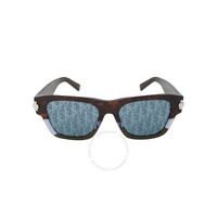 Blue Mirror Logo Square Mens Sunglasses 디올 DIORBLACKSUIT XL S2U 92B8
