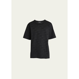Dolce&Gabbana Mens Allover Flocked Logo T-Shirt 4653968