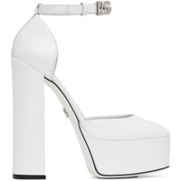 Dolce&Gabbana White Polished Platform Heels 232003F122000