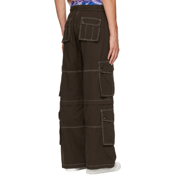 돌체앤가바나 Dolce&Gabbana Brown Bellows Pocket Cargo Pants 232003M188000