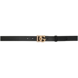 Dolce&Gabbana Black Bejeweled DG Belt 232003F001003