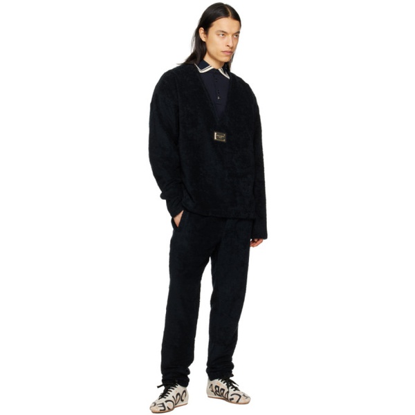 돌체앤가바나 Dolce&Gabbana Black Drawstring Sweatpants 231003M191024