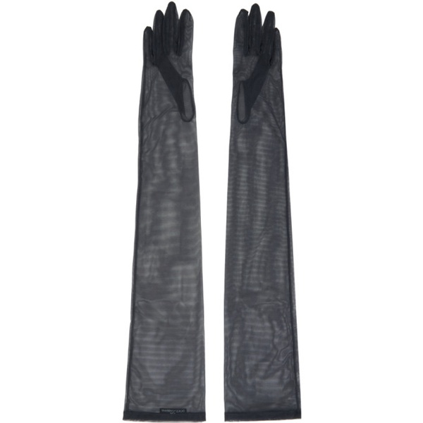돌체앤가바나 Dolce&Gabbana Gray Tulle Gloves 231003F012001