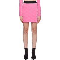 Dolce&Gabbana Pink Flocked Miniskirt 231003F090005