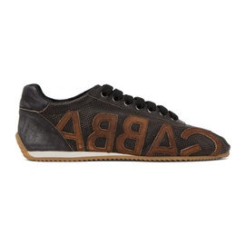 Dolce&Gabbana Brown Perforated Sneakers 231003M237070
