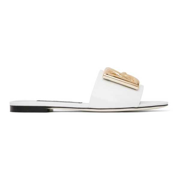 돌체앤가바나 Dolce&Gabbana White Hardware Sandals 232003F124005