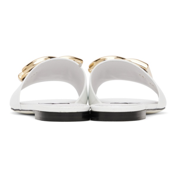 돌체앤가바나 Dolce&Gabbana White Hardware Sandals 232003F124005